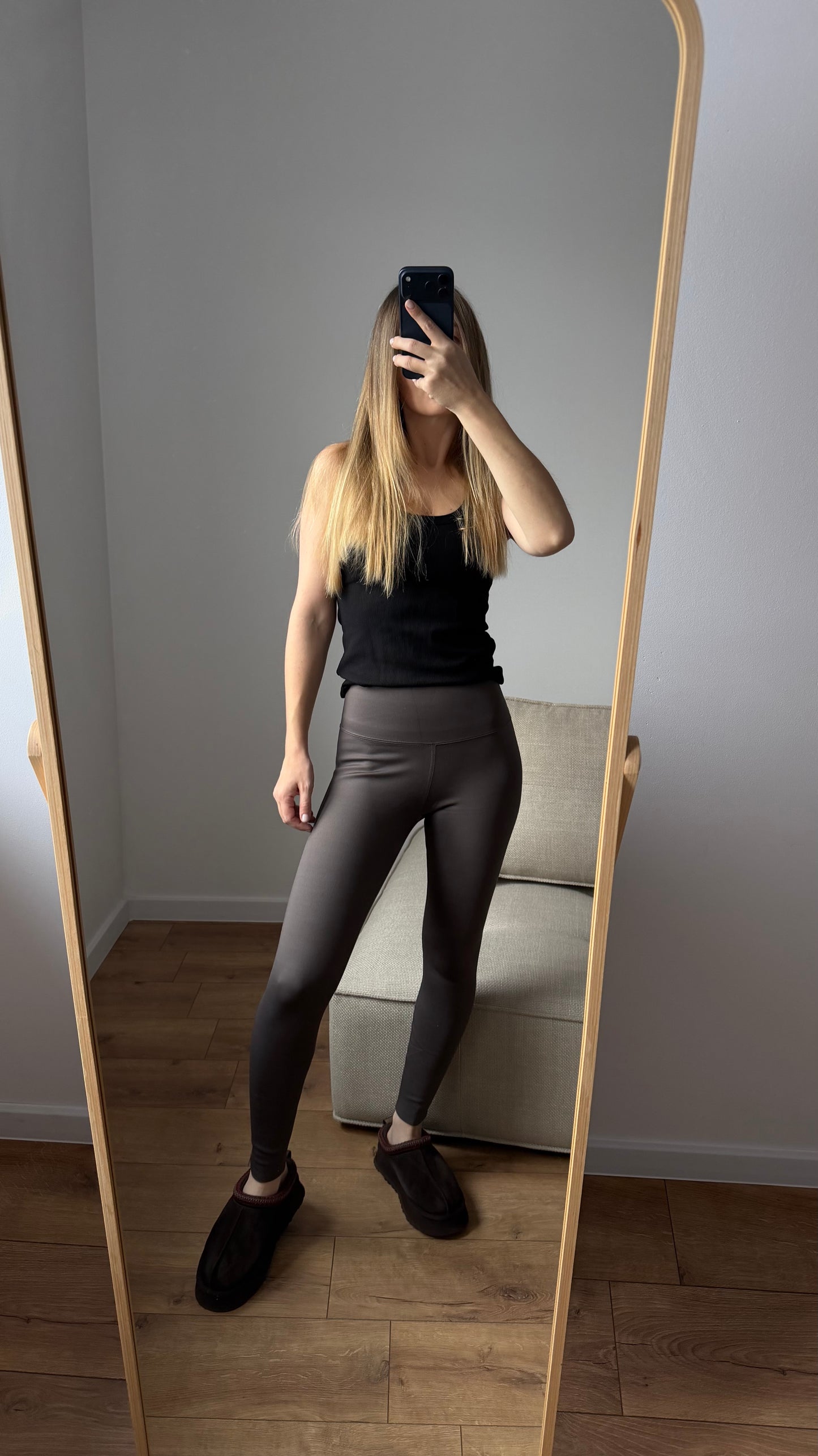 TERMO-Legginsy GŁADKIE z wysokim stanem i efektem wyszczuplającym