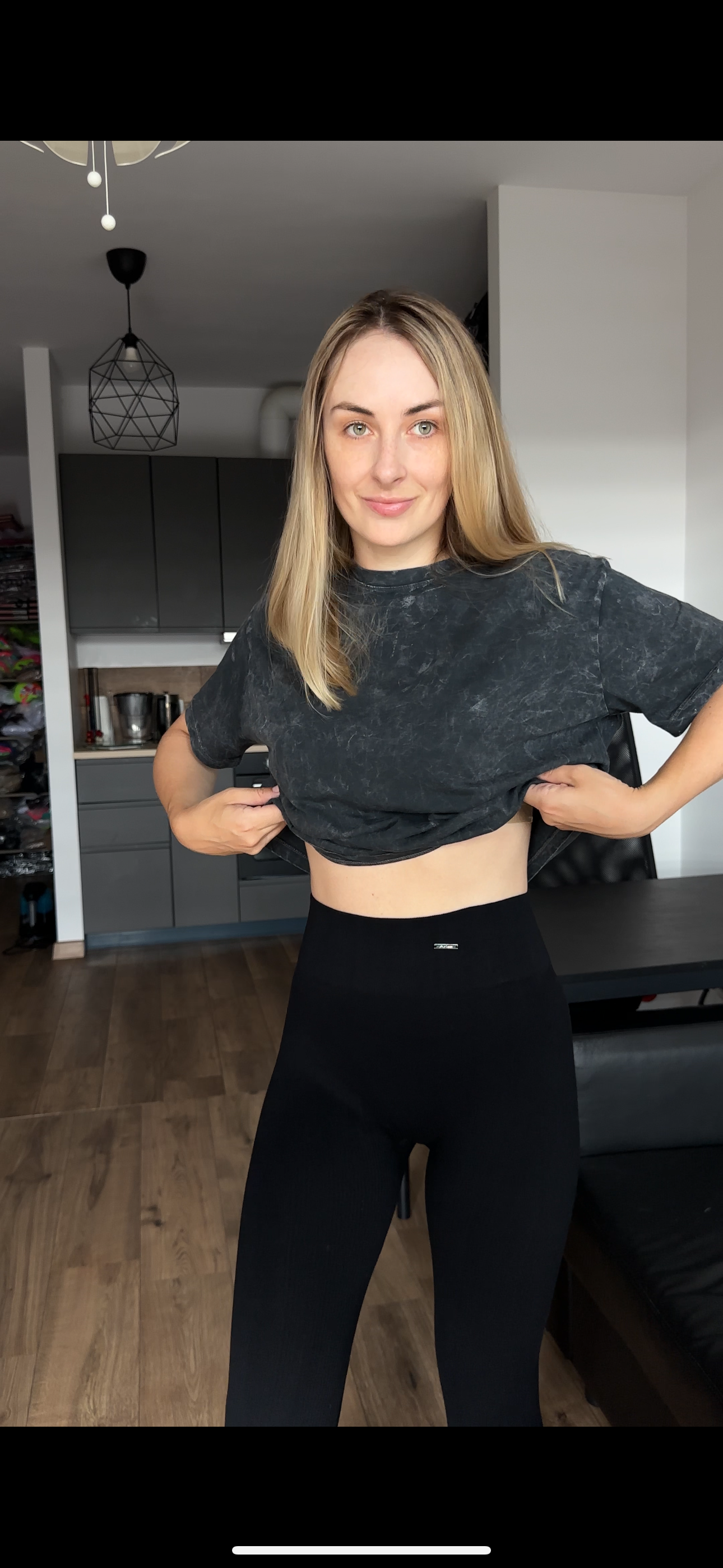 Legginsy modelujące z szerokim paskiem