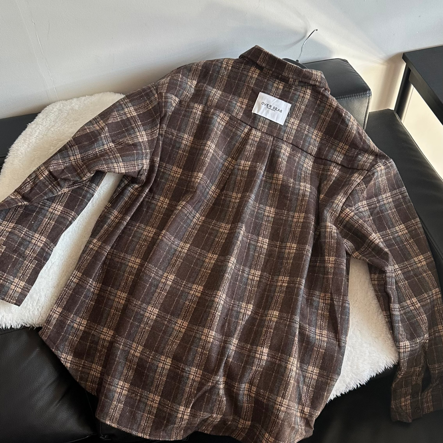 Ciepła koszula w kratę, oversize. 100% Bawełna