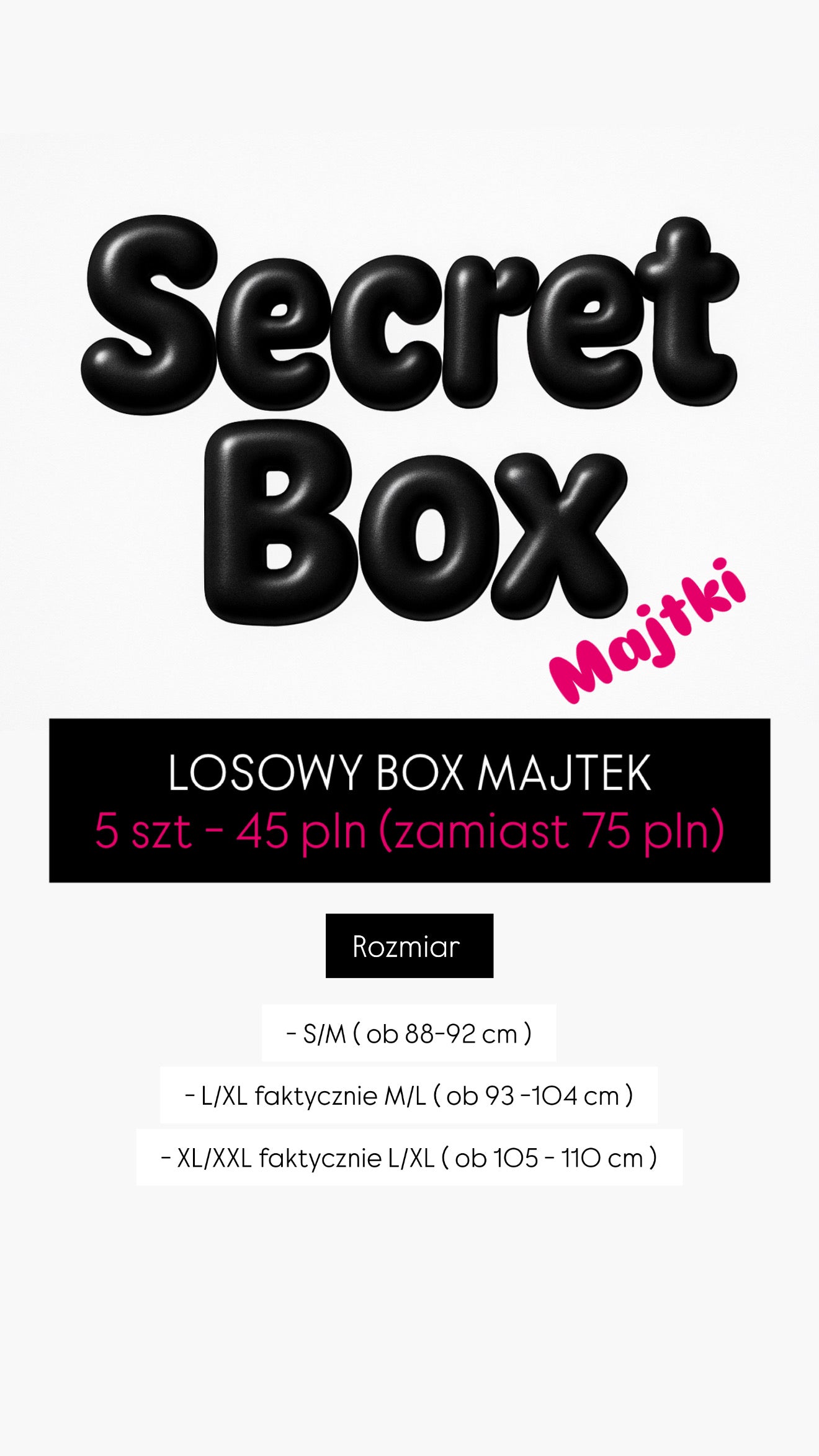 SECRET BOX MAJTEK 5 szt - 45 pln (zamiast 75 pln)