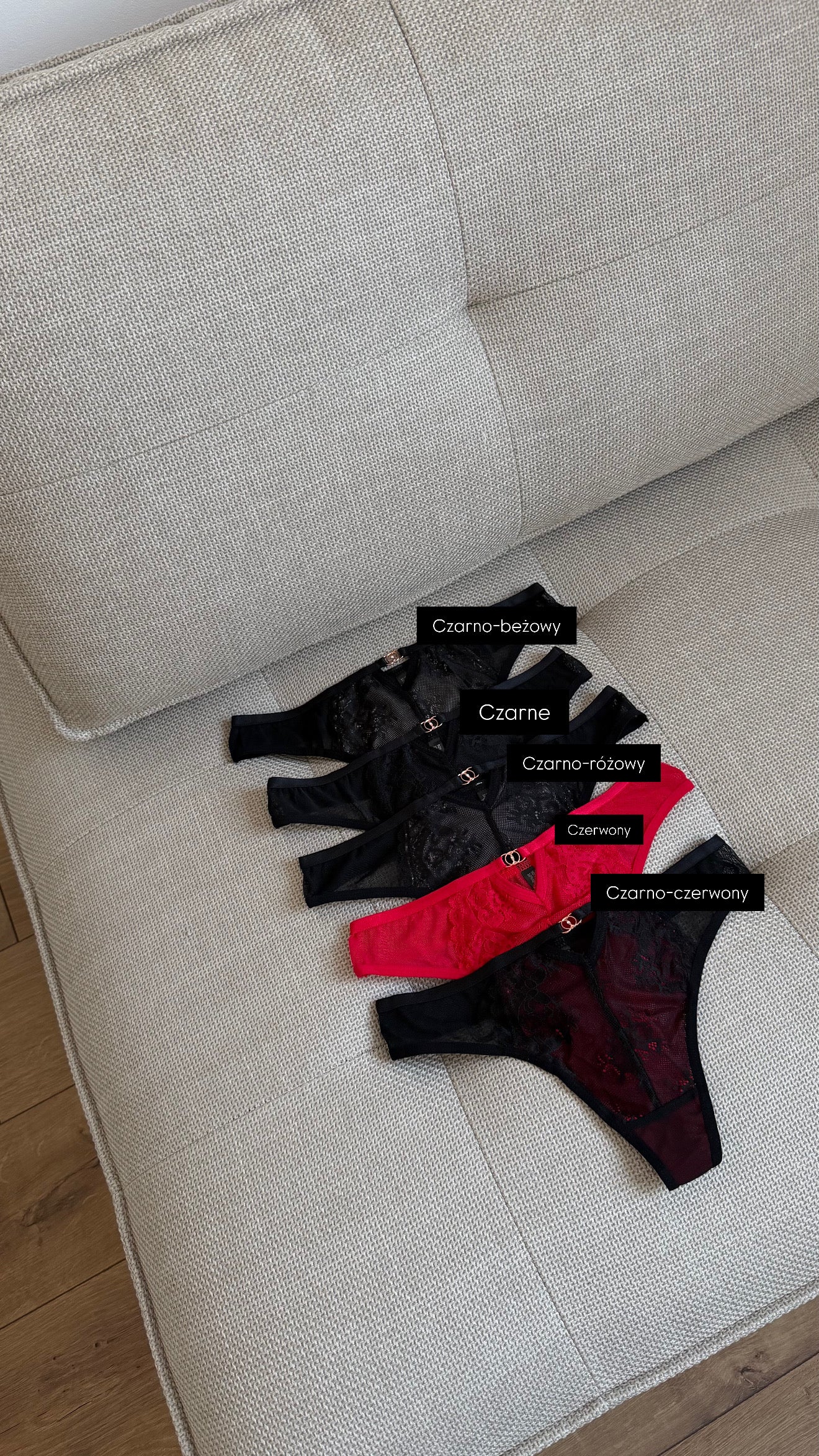 Koronkowe stringi 3 szt - 39 pln