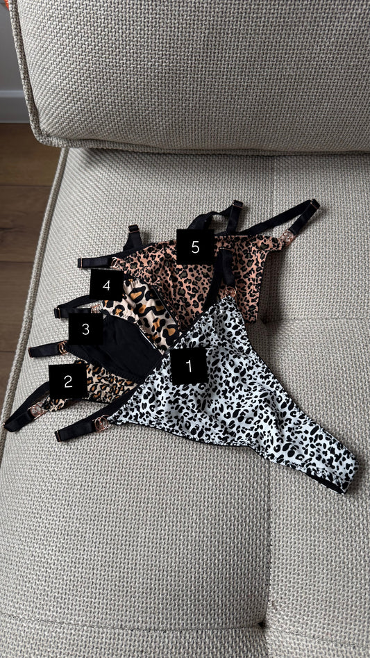 Zestaw losowych kolorów 3 szt ✔️Stringi 🤍Leo