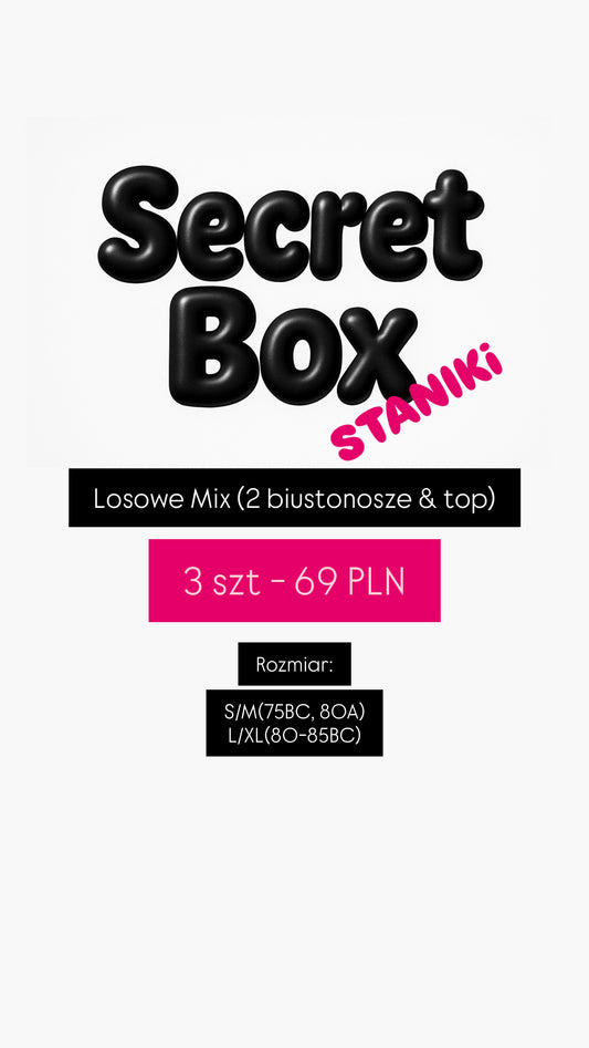 SECRET BOX BIUSTONOSZE 3 szt (Losowe Mix biustonosze & topy)