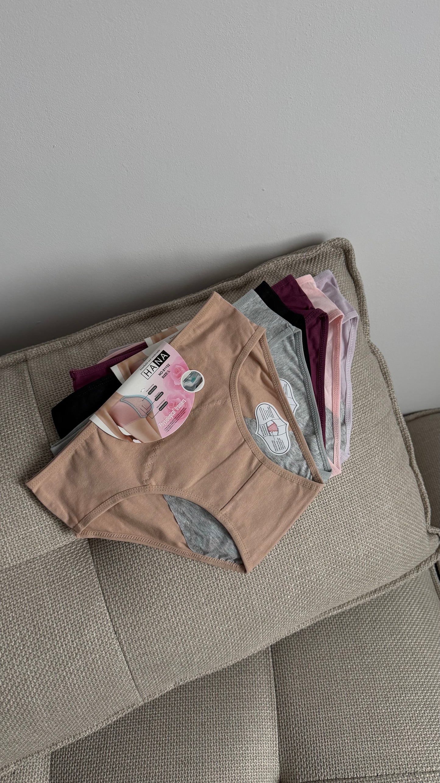 Majtki 95% Bawełna (majtki menstruacyjne) Zestaw 3 szt