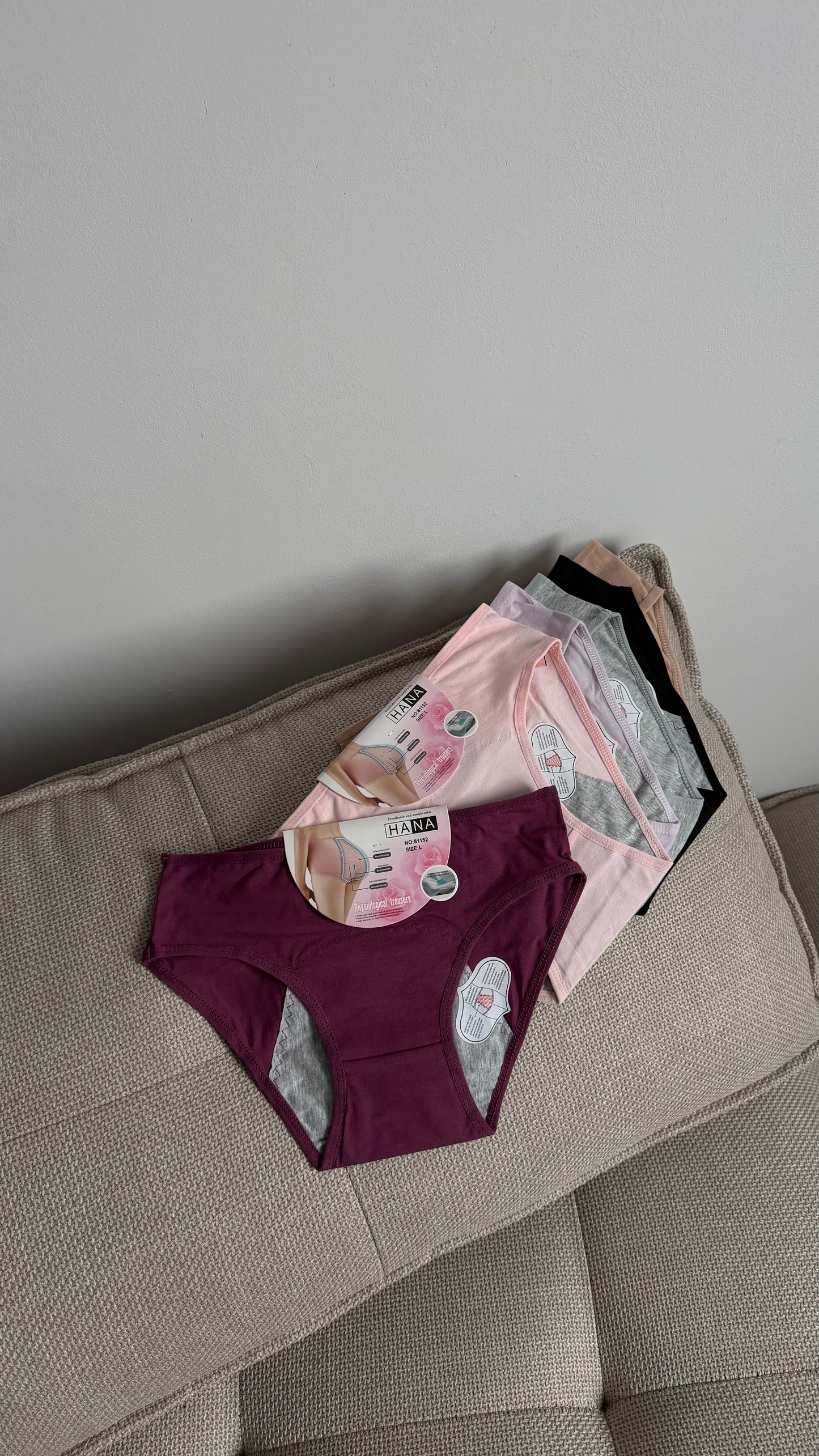 Majtki 95% Bawełna (majtki menstruacyjne) Zestaw 3 szt