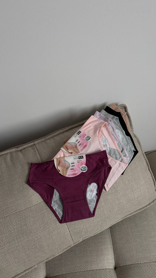 Majtki 95% Bawełna (majtki menstruacyjne) Zestaw 3 szt