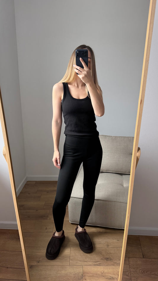 TERMO-Legginsy GŁADKIE z wysokim stanem i efektem wyszczuplającym