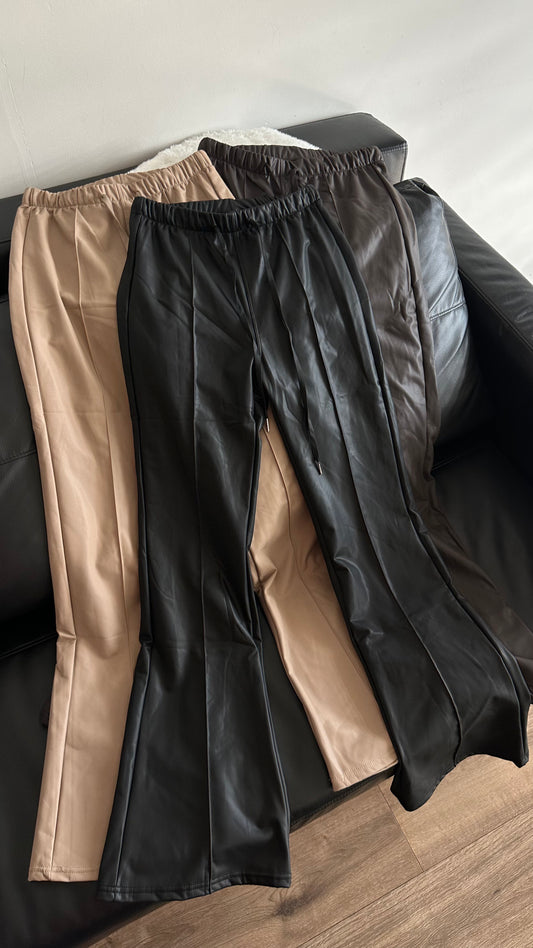 Legginsy z ekoskóry na fleecu. Na wzrost 155-165 cm. Super-ciepłe
