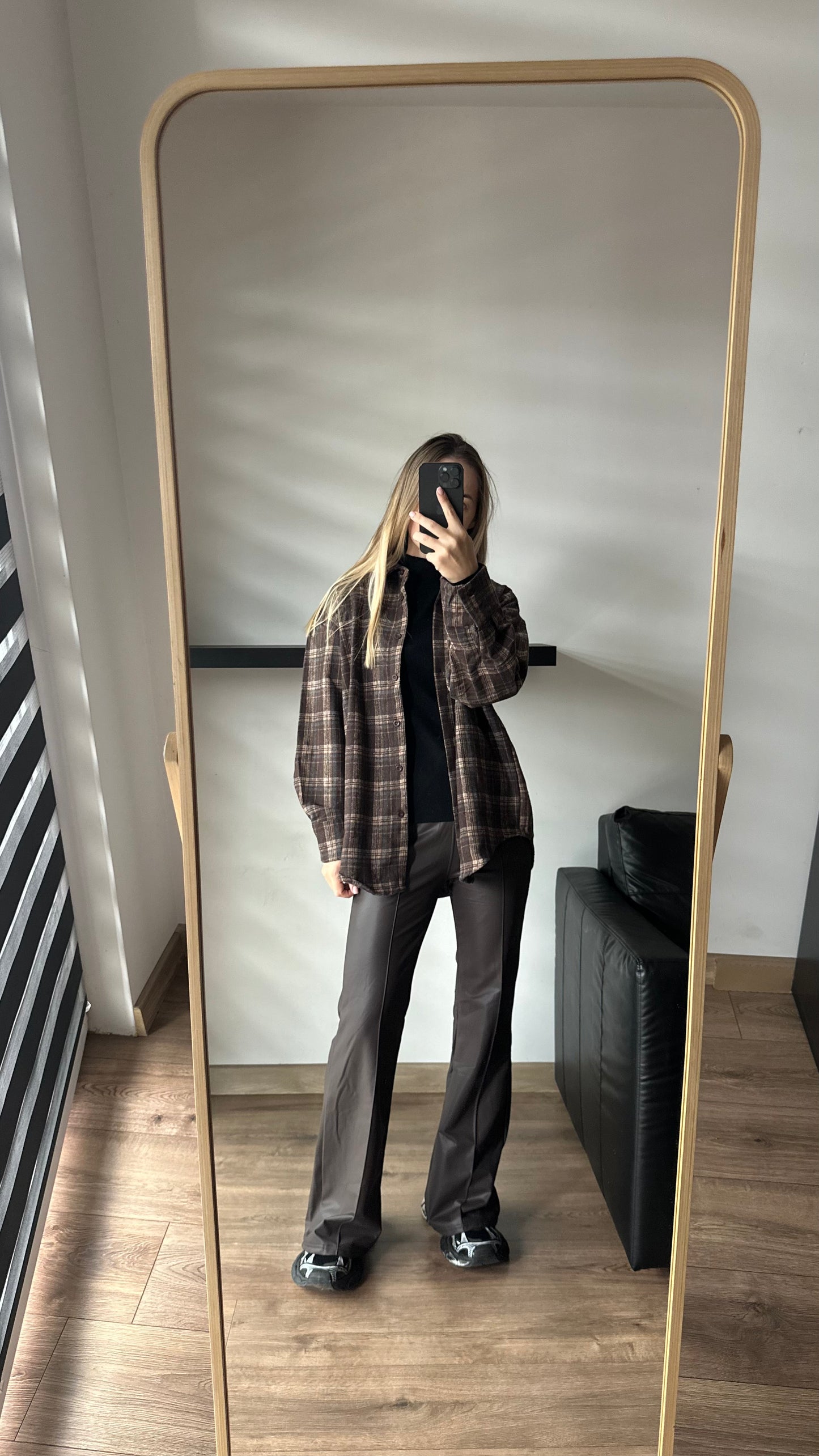 Legginsy z ekoskóry na fleecu. Na wzrost 155-165 cm. Super-ciepłe