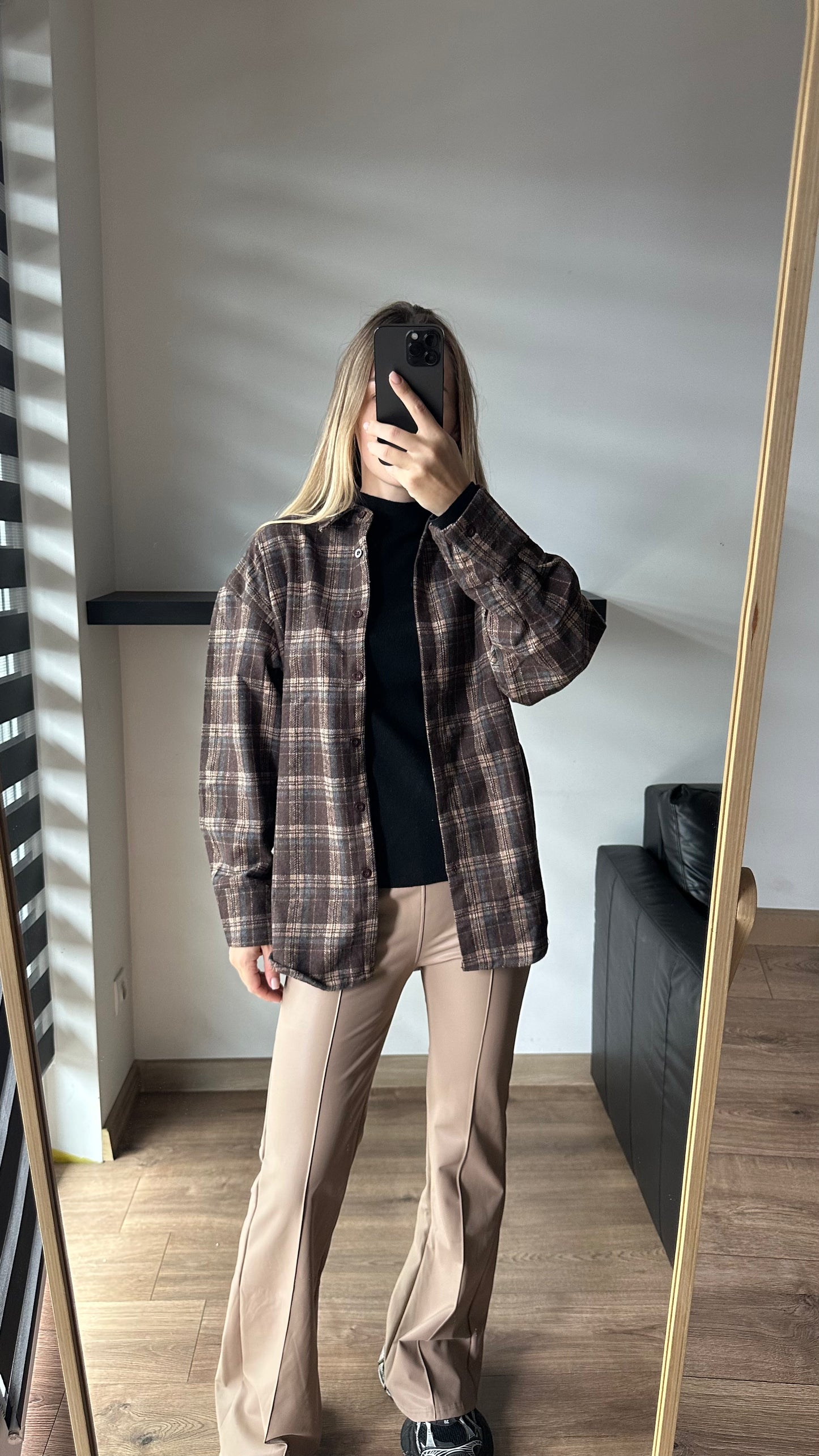 Legginsy z ekoskóry na fleecu. Na wzrost 155-165 cm. Super-ciepłe
