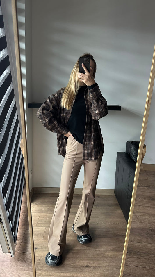 Legginsy z ekoskóry na fleecu. Na wzrost 155-165 cm. Super-ciepłe