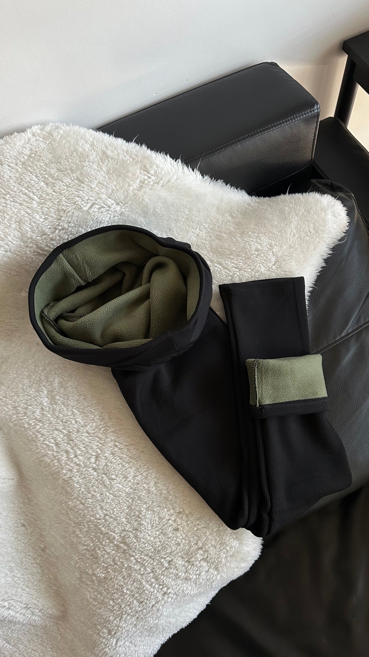 Legginsy ocieplane prążkowane na fleece. Idealne na zimę❗️na wzrost do 170 cm