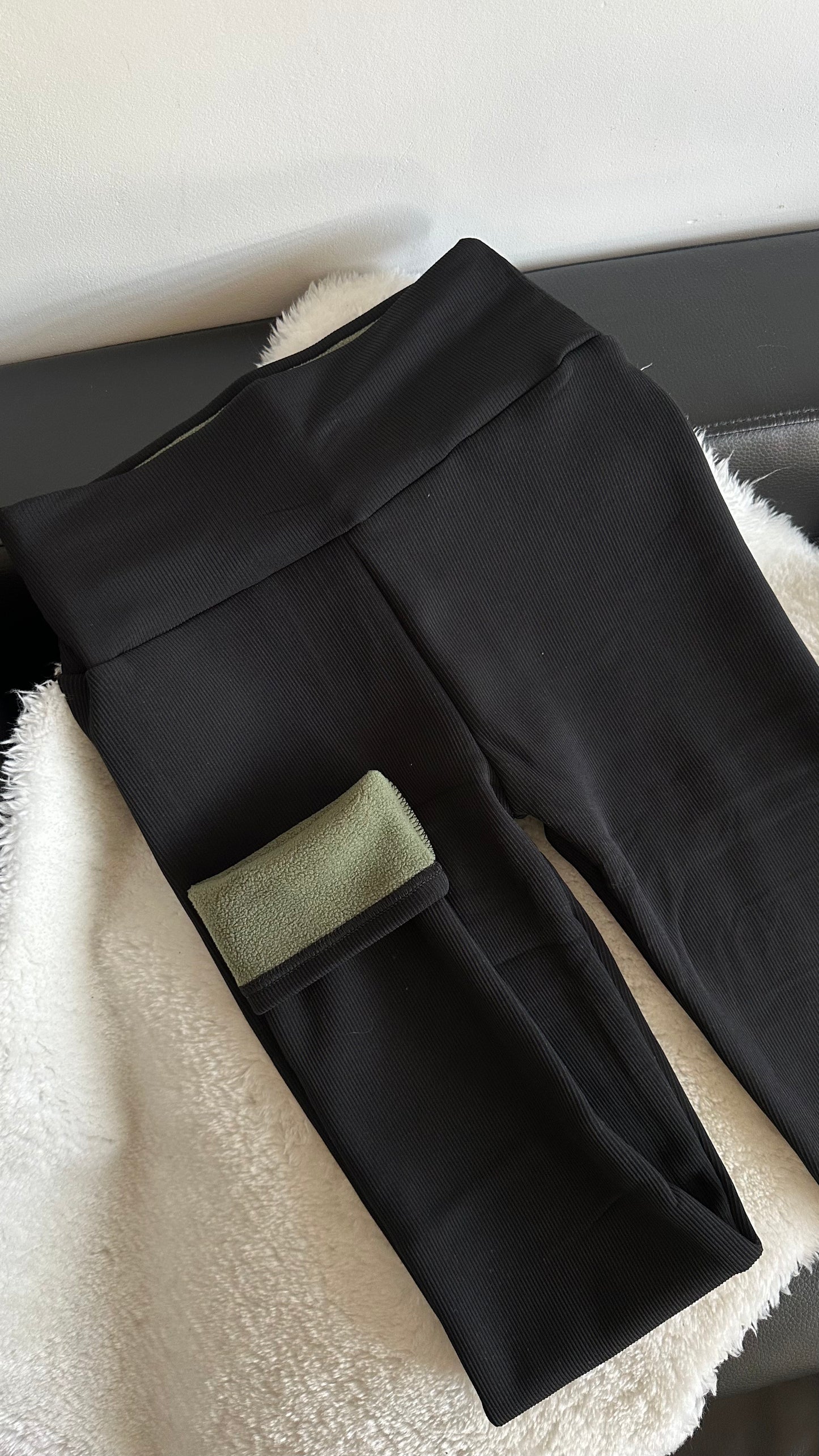 Legginsy ocieplane prążkowane na fleece. Idealne na zimę❗️na wzrost do 170 cm