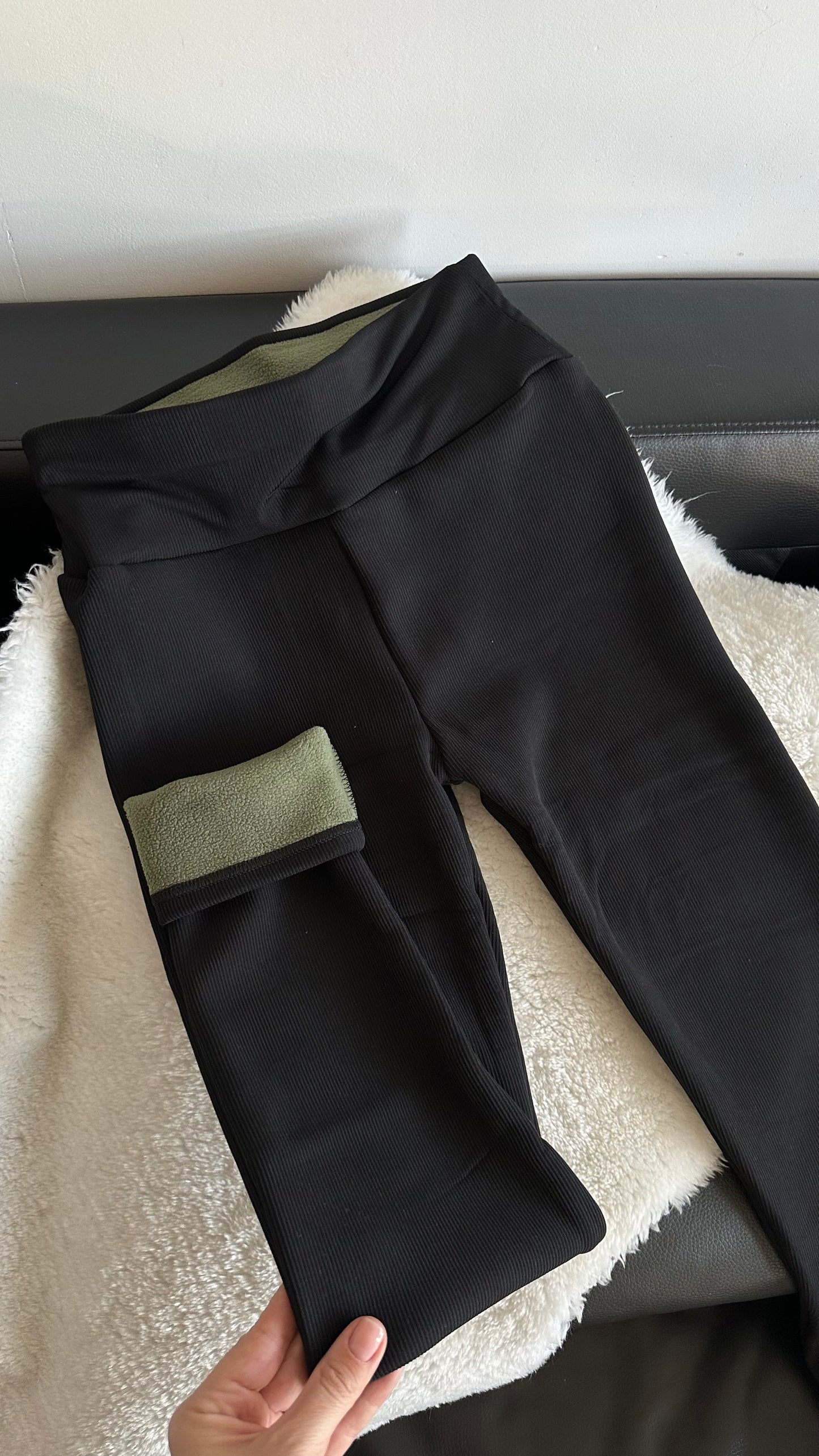 Legginsy ocieplane prążkowane na fleece. Idealne na zimę❗️na wzrost do 170 cm