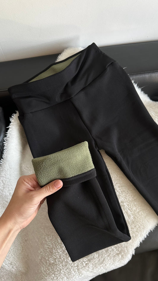 Legginsy ocieplane prążkowane na fleece. Idealne na zimę❗️na wzrost do 170 cm