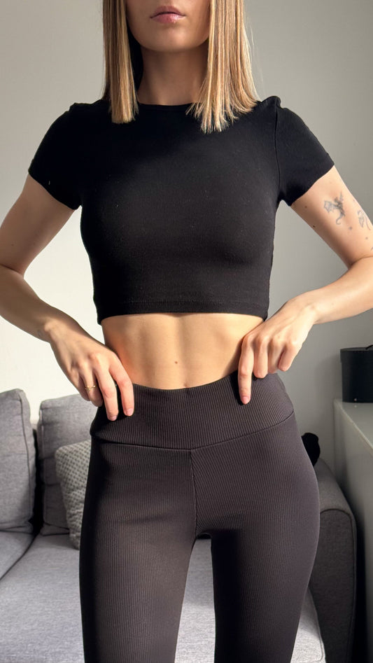 ☝🏻Na wzrost do 165 cm. Uwaga❗️zaniżona rozmiarówka. Legginsy ocieplane prążkowane na fleece