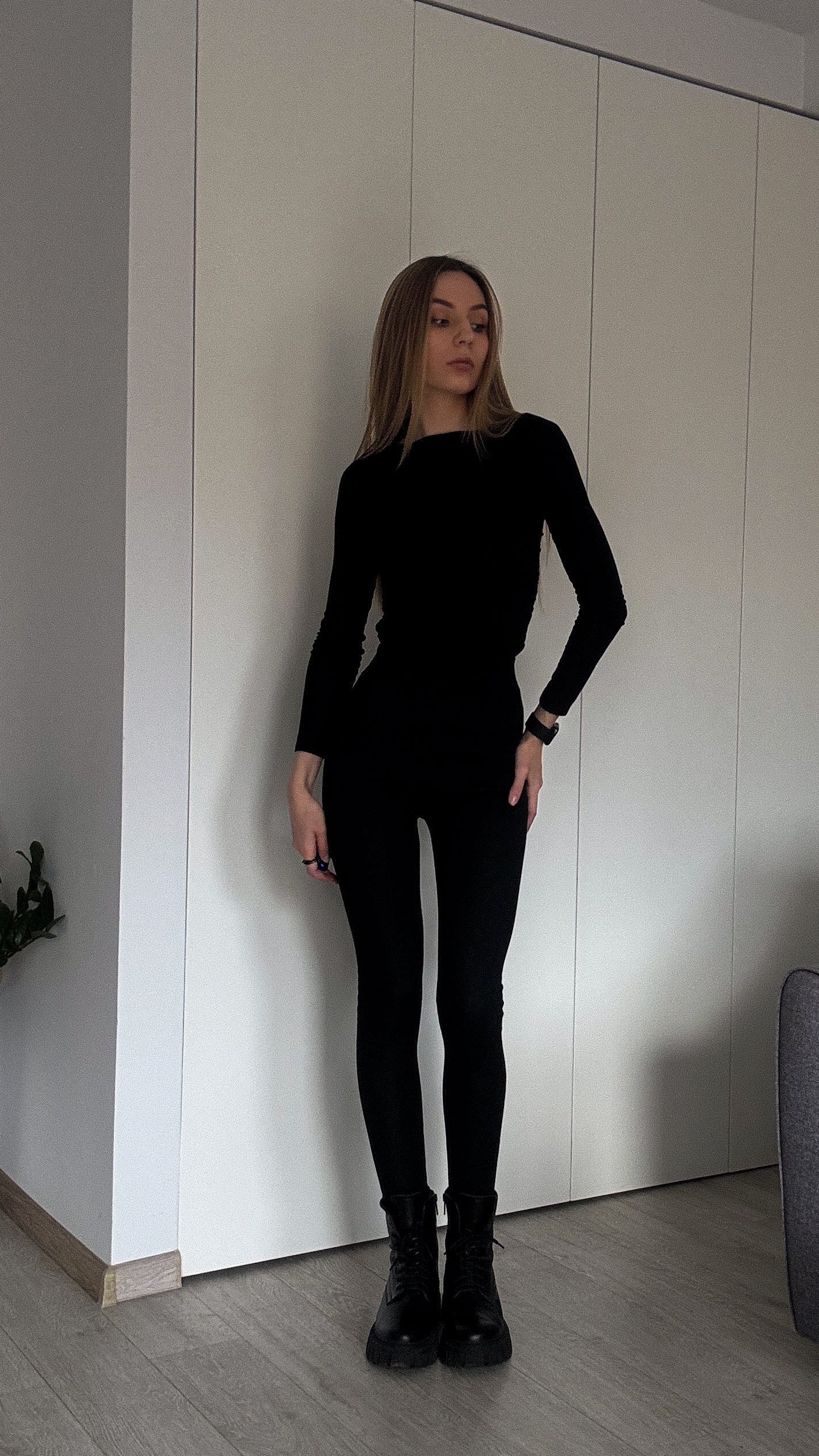 ☝🏻Na wzrost do 168 cm. Legginsy ocieplane prążkowane na fleece. Idealne na jesień i zimę